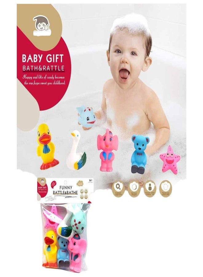 Samip Funny Bath Tub Toys for Baby Boys and Girls 6 - 24 Months: Combo of 6PCs Chu Chu Bath Toys for Baby Girls and Boys Interactive Water Play and Joyful Bath Time Experience (Duck, Medium) - Image 2